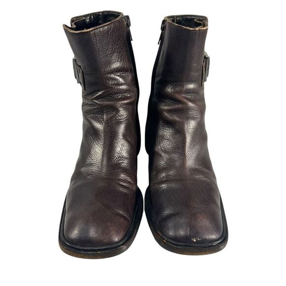 Gucci Leather Square Toe Ankle Boots Women's Brown Size 5.5C - Picture 8 of 9